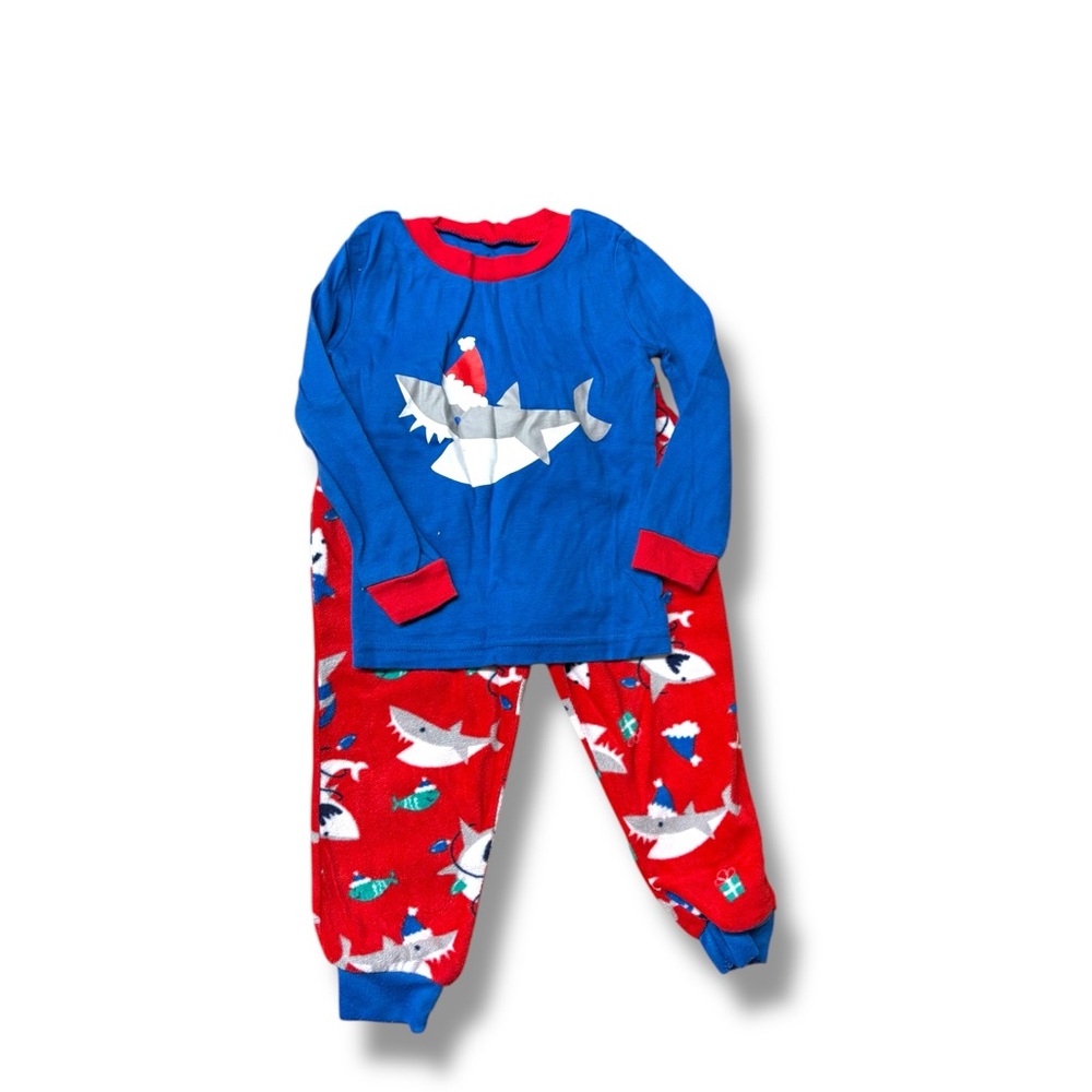 Blue and Red Shark Kids Pajamas